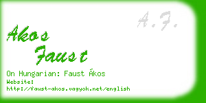 akos faust business card